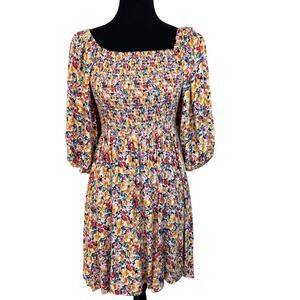 * New ~ ANGIE ~  Foral Balloon Sleeve Fit & Flare Dress Size M